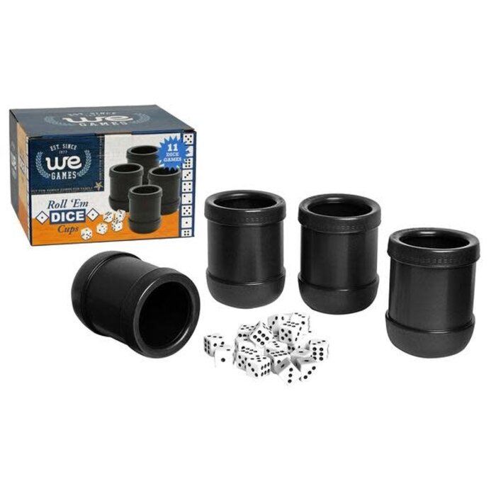 Wood Expressions Black Plastic Dice Cups (Set of 4)