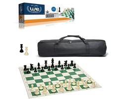 Wood Expressions Chess Set w/ Vinyl Mat and Carrying Case Travel