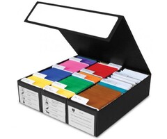 BCW Supplies Gaming Card Box - 3 Row Black / White