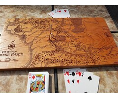 Unique Wood Products Wooden Cribbage Board:  Middle Earth