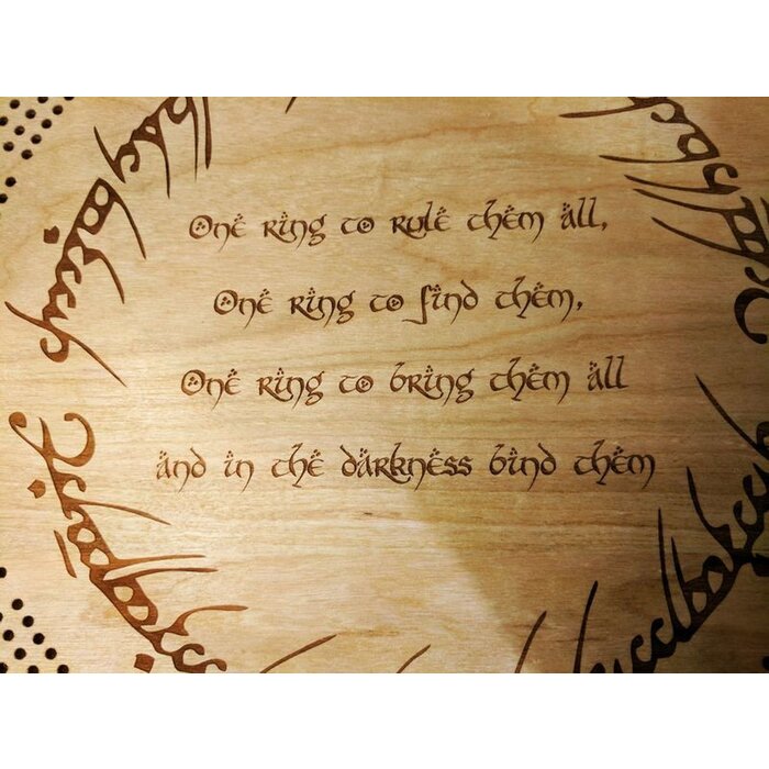 Unique Wood Products Wooden Cribbage Board: The One Ring - Round