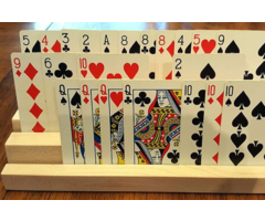 Unique Wood Products Tiered Playing Card Holder