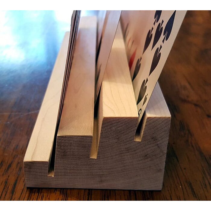 Unique Wood Products Tiered Playing Card Holder