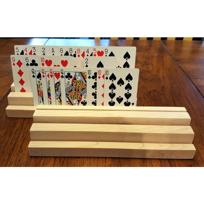 Unique Wood Products Tiered Playing Card Holder