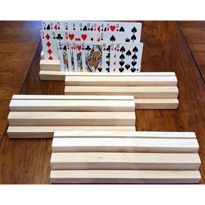 Unique Wood Products Tiered Playing Card Holder
