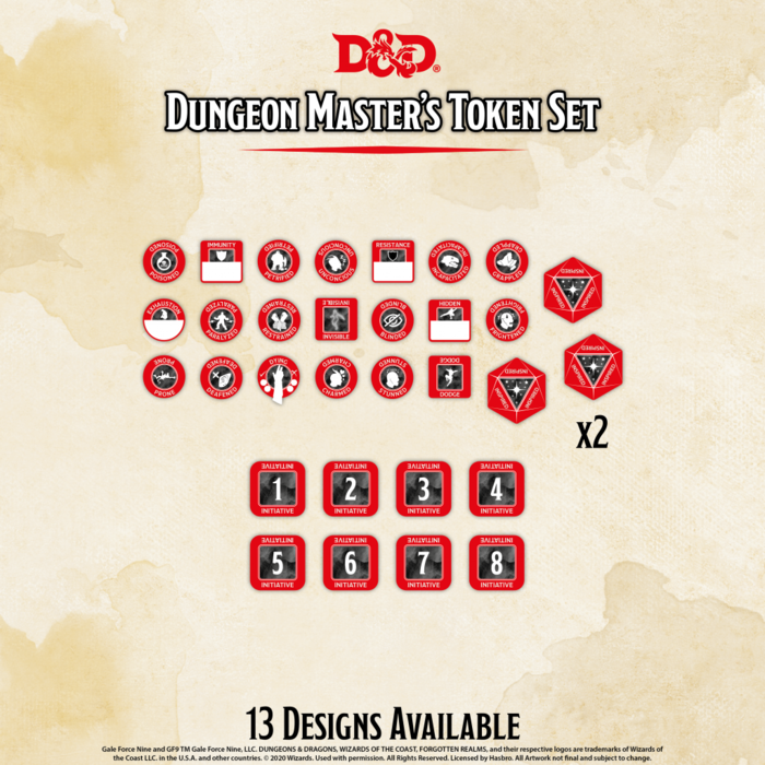 Gale Force Nine D&D 5e Character Token Sets
