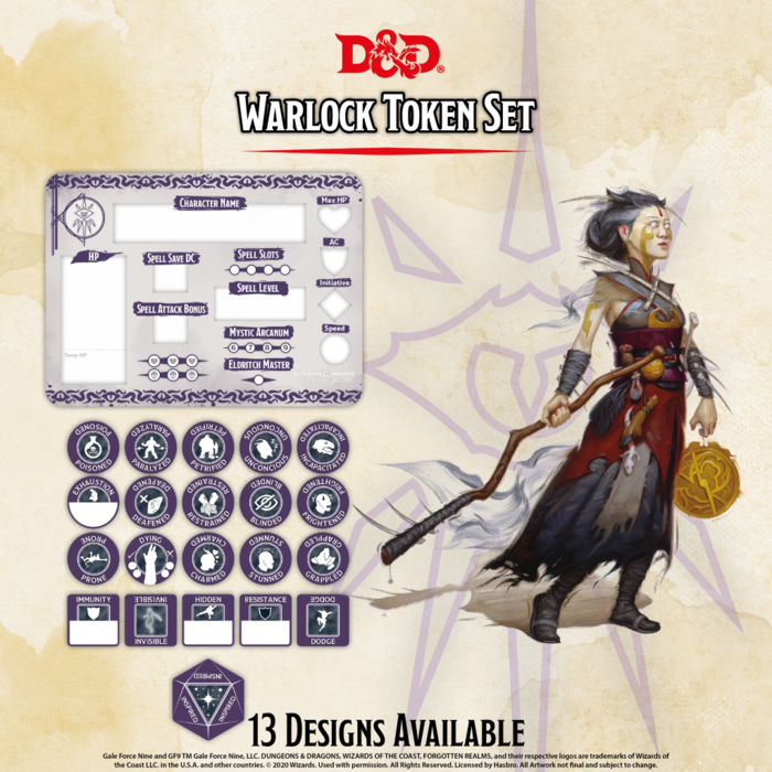 Gale Force Nine D&D 5e Character Token Sets