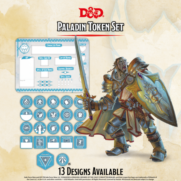 Gale Force Nine D&D 5e Character Token Sets
