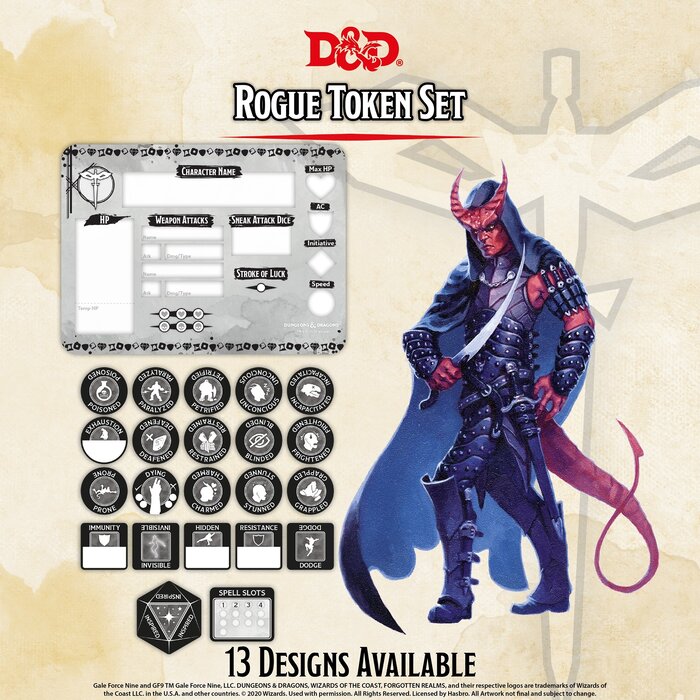 Gale Force Nine D&D 5e Character Token Sets