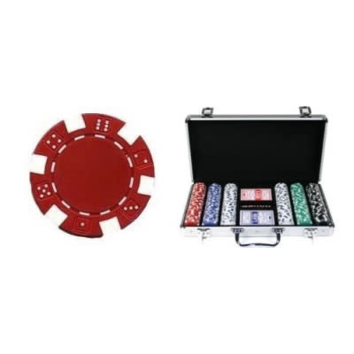 Poker Poker Chips - 300 pcs w/ Dice & Aluminium Case (11.5g)