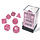 7-Piece RPG Dice Set - Pink w/ Silver Luminary