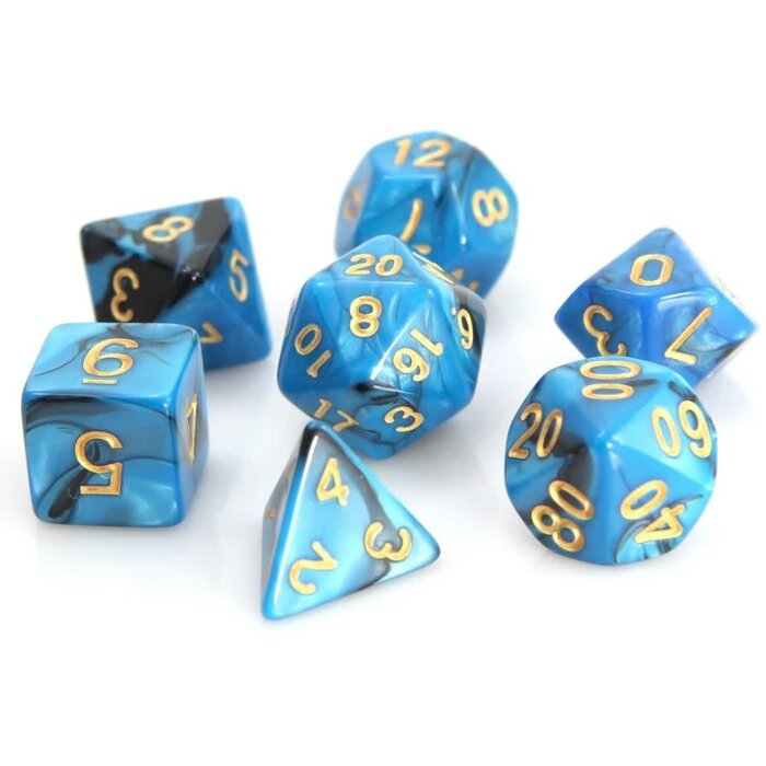 Chessex 7-Piece RPG Dice Set: Marble (Assorted Colours)