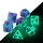 7-Piece RPG Dice Set: Glow in the Dark (Assorted Colours)