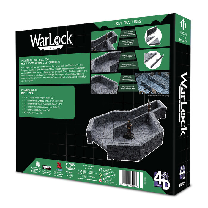 Wizkids/NECA LLC Warlock Tiles: Dungeon Tiles 3 - Angles Expansion