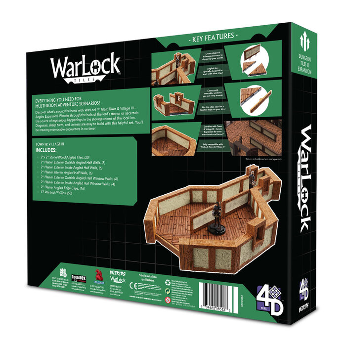 Wizkids/NECA LLC Warlock Tiles: Town & Village 3 - Angles
