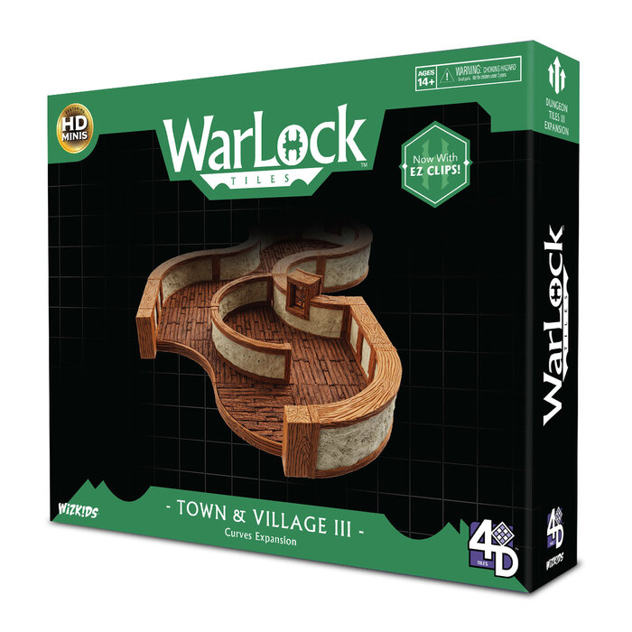 Wizkids/NECA LLC Warlock Tiles: Town & Village 3 - Curves Expansion