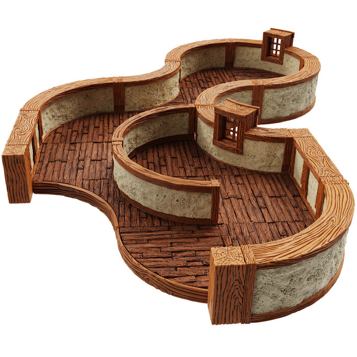 Wizkids/NECA LLC Warlock Tiles: Town & Village 3 - Curves Expansion