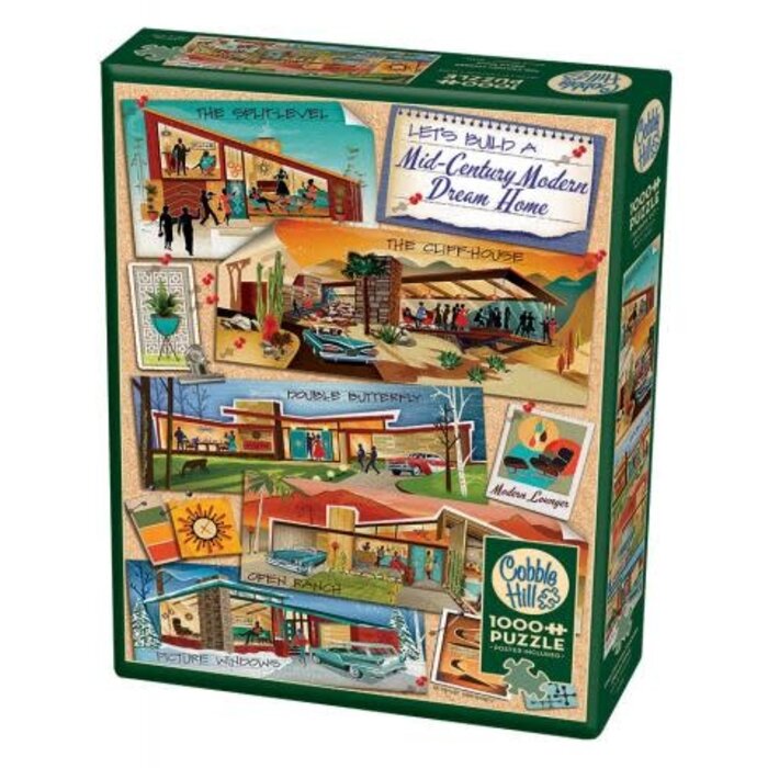 Cobble Hill Puzzles 1000 pcs - Mid-Century Modern Dream Home