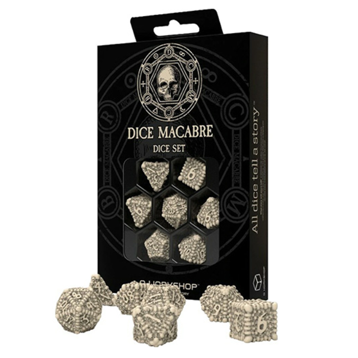Q-Workshop 7-Piece RPG Dice Set: Dice Macabre