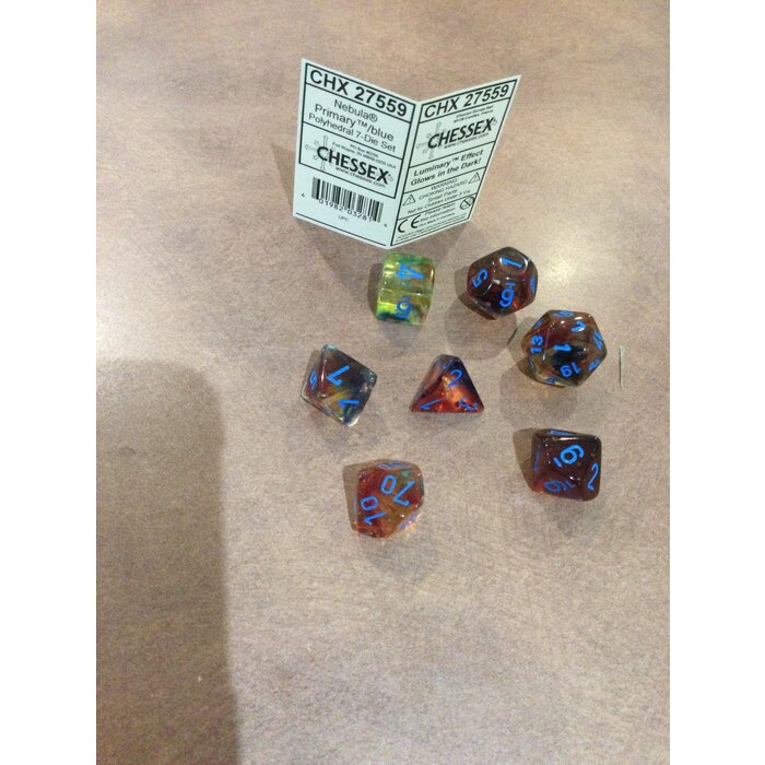 Chessex 7-Piece RPG Dice Set: Nebula (Assorted Colours)