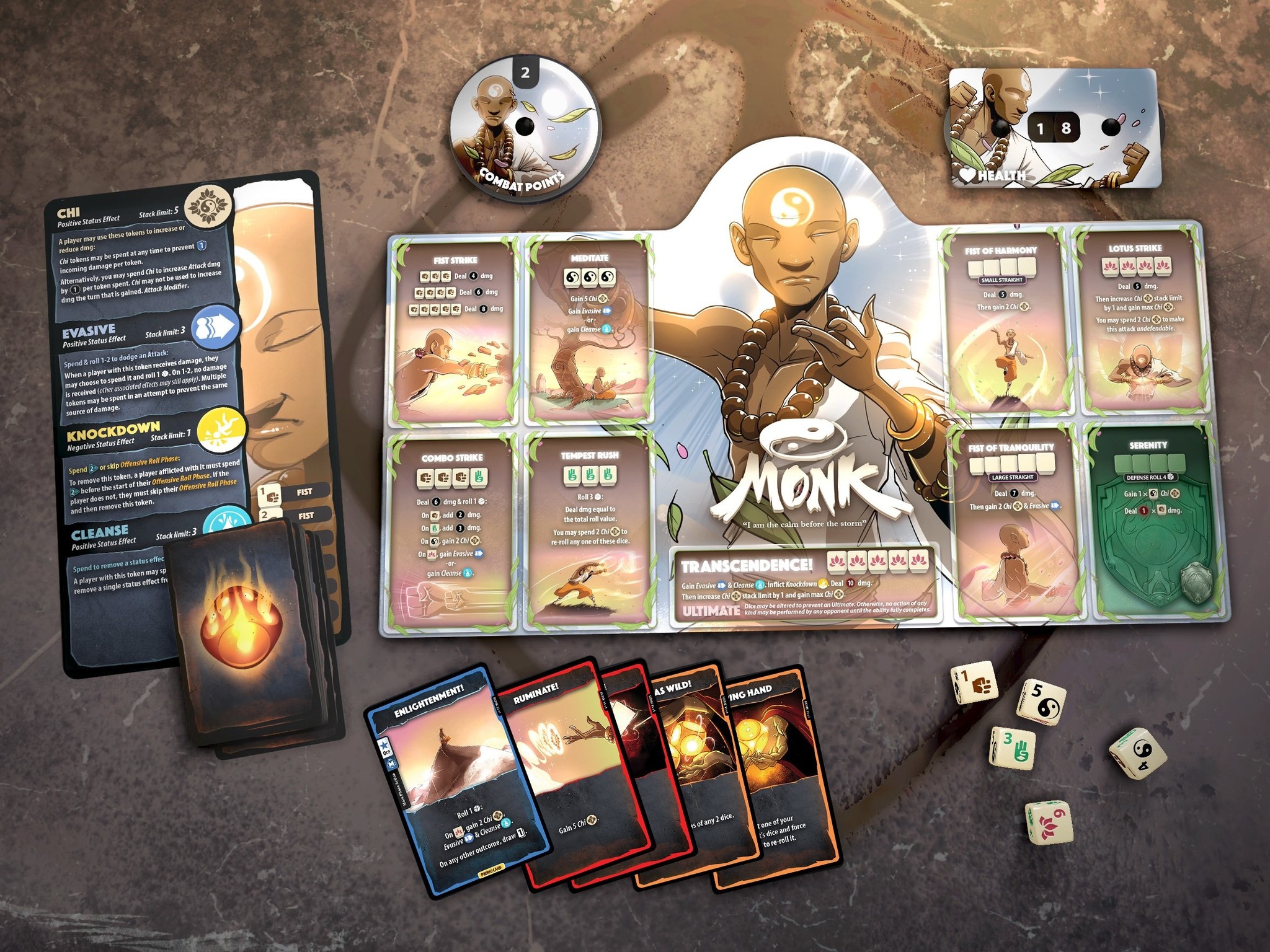 Dice Throne Season One Rerolled Monk v Paladin Boardgames.ca