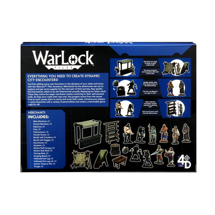 Wizkids/NECA LLC Warlock Tiles: Dungeon Dressings - Merchants