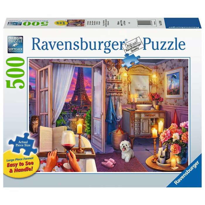 Ravensburger 500 pcs - Cozy Bathroom (Large Piece Format)