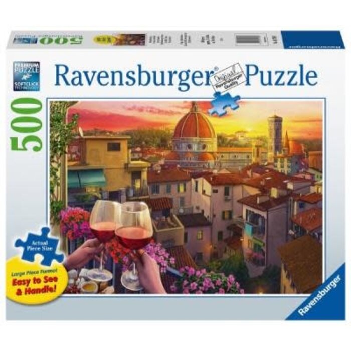 Ravensburger 500 pcs - Cozy Wine Terrace (Large Piece Format)
