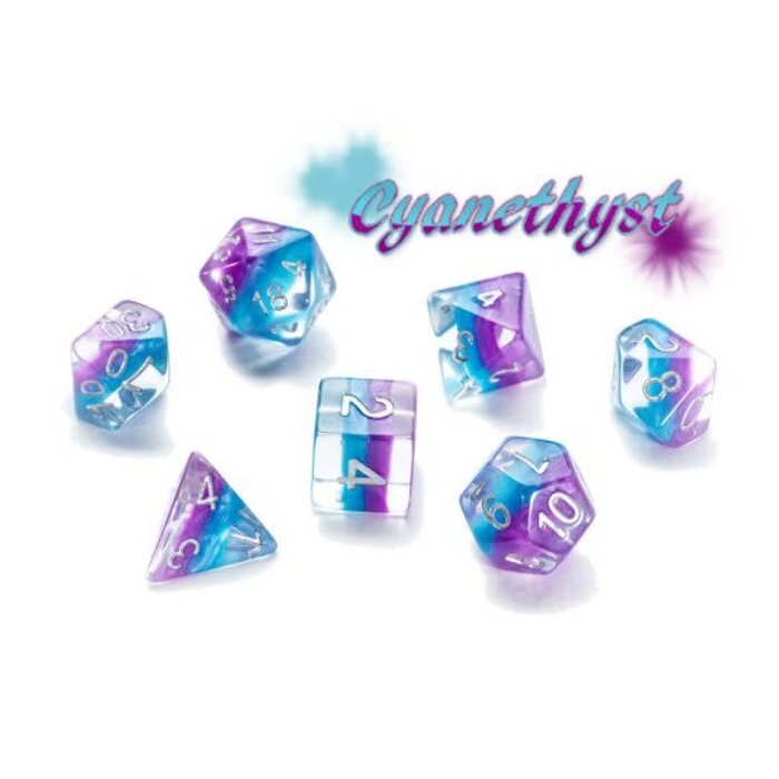 Gate Keeper Games 7-Piece RPG Dice Set: Eclipse (Assorted Colours)