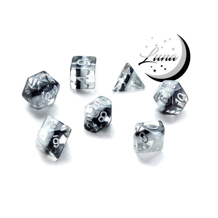 Gate Keeper Games 7-Piece RPG Dice Set: Eclipse (Assorted Colours)