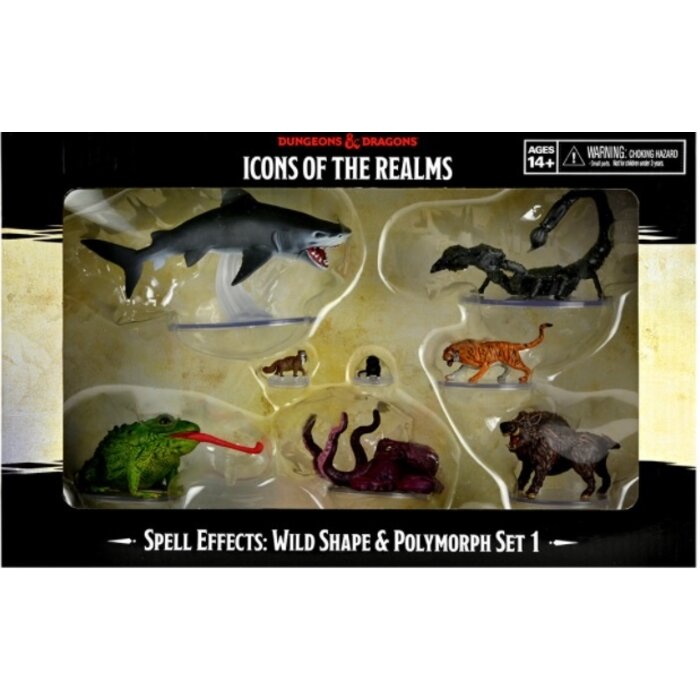 Wizkids/NECA LLC D&D Icons of the Realms: Spell Effects - Wild Shape & Polymorph Premium Painted Miniature Set 1
