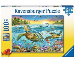 Ravensburger 100 pcs - Swim with Sea Turtles (XXL)