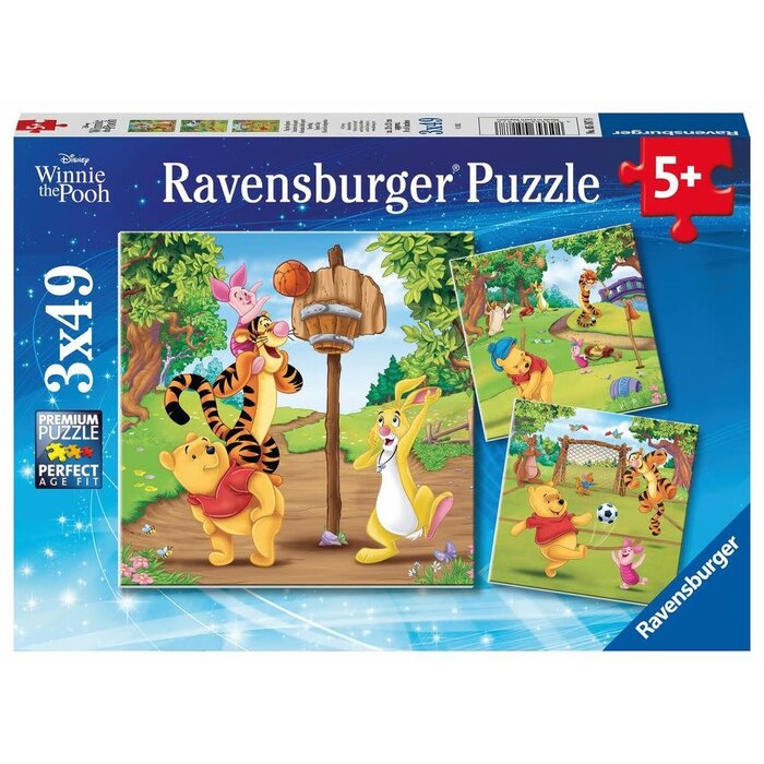 Ravensburger 3x49 pcs - Disney Winnie the Pooh: Sports Day