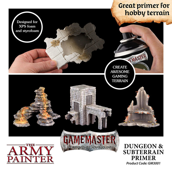 The Army Painter Gamemaster Terrain Primer Spray (300 mL) - Dungeon & Subterrain
