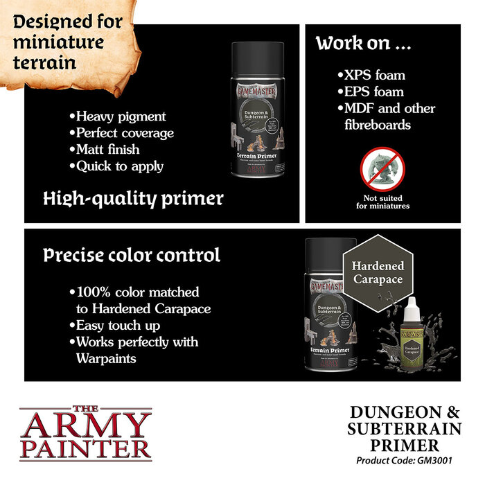 The Army Painter Gamemaster Terrain Primer Spray (300 mL) - Dungeon & Subterrain