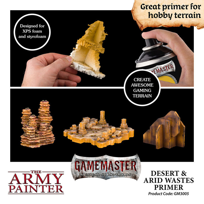 The Army Painter Gamemaster Terrain Primer Spray (300 mL) - Desert & Arid Wastes