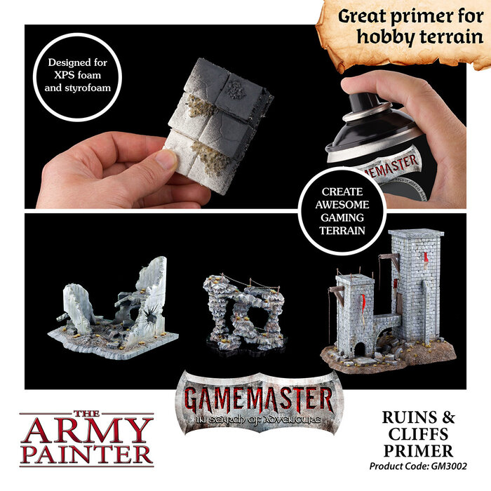 The Army Painter Gamemaster Terrain Primer Spray (300 mL) - Ruins & Cliffs