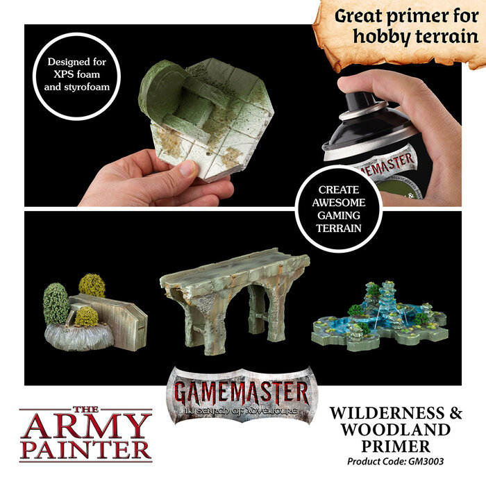 The Army Painter Gamemaster Terrain Primer Spray (300 mL) - Wilderness & Woodland