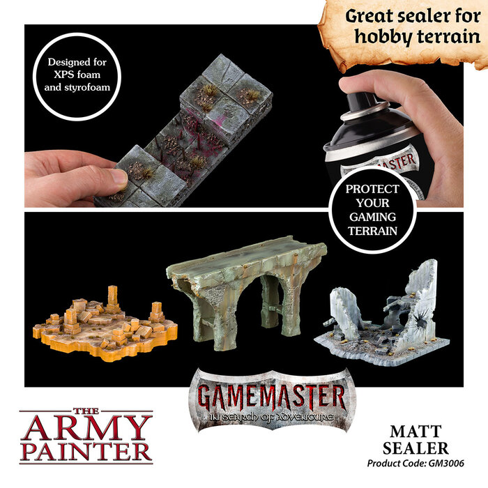 The Army Painter Gamemaster Terrain Primer Spray (300 mL) - Matt Sealer