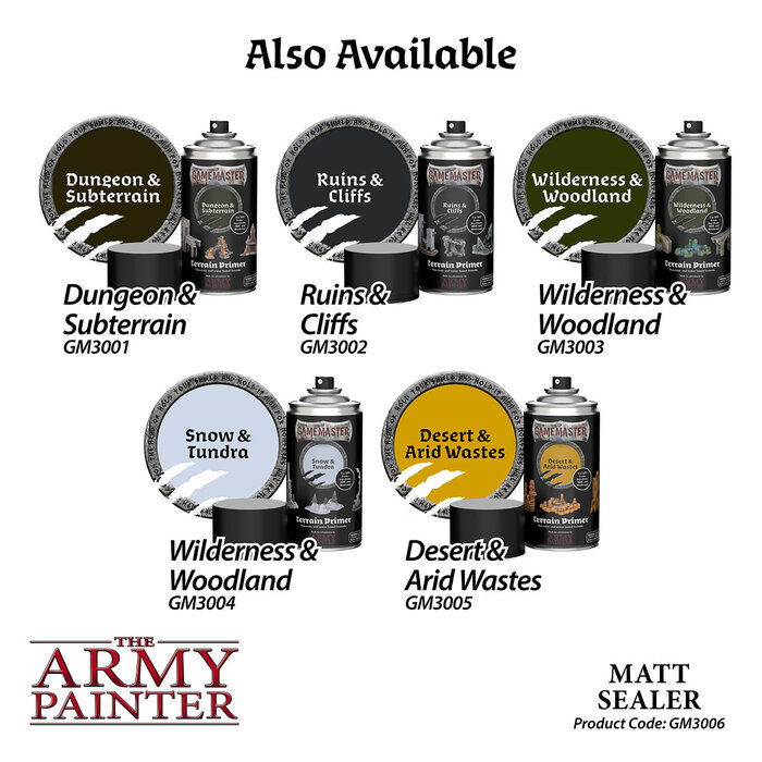 The Army Painter Gamemaster Terrain Primer Spray (300 mL) - Matt Sealer