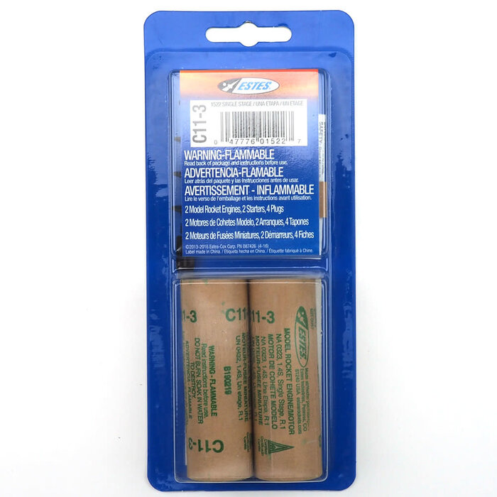 Estes Model Rockets Estes Model Rocket Engine 2/pk (C11-3)
