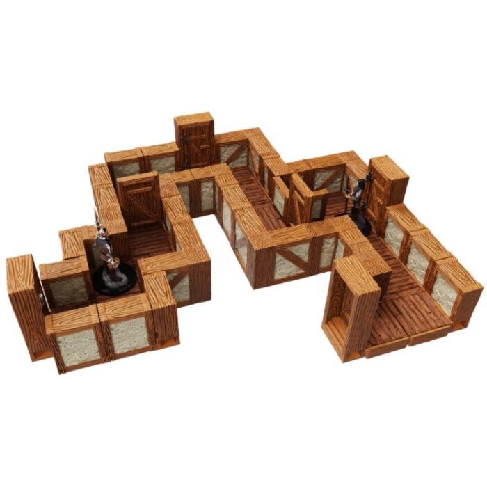 Wizkids/NECA LLC Warlock Tiles: Town & Village - 1" Straight Walls Expansion