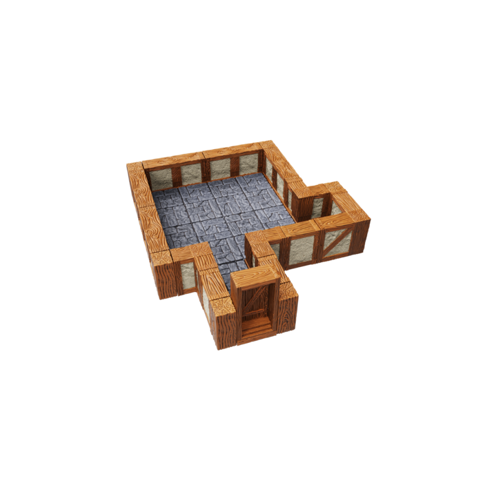 Wizkids/NECA LLC Warlock Tiles: Town & Village - 1" Straight Walls Expansion