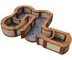 Wizkids/NECA LLC Warlock Tiles: Town & Village - 1" Angles & Curves Expansion