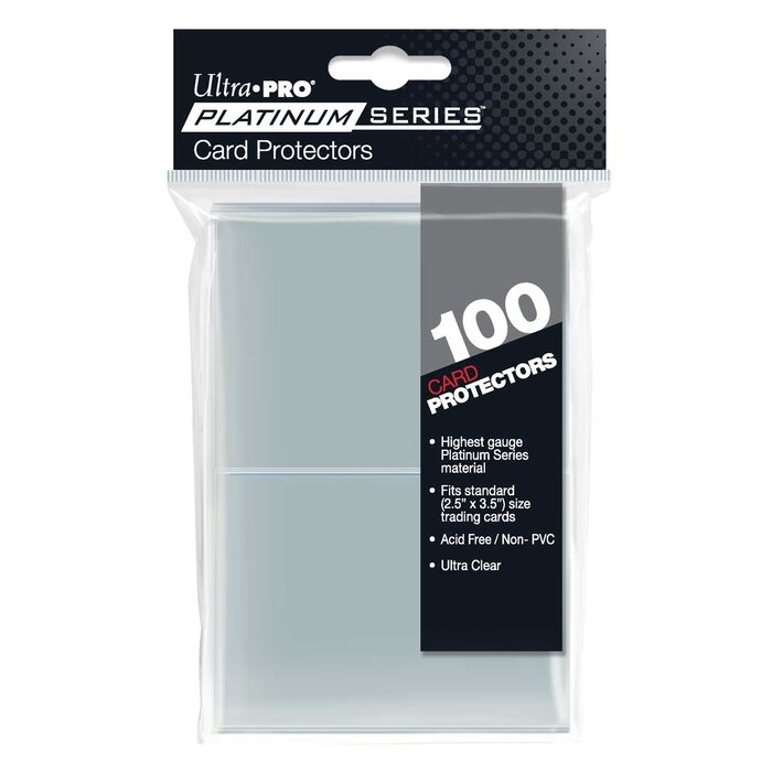 Ultra Pro Sleeves - 2 1/2" x 3 1/2" - Ultra Pro Ultra Clear - 100/pk (Platinum Series, Standard)