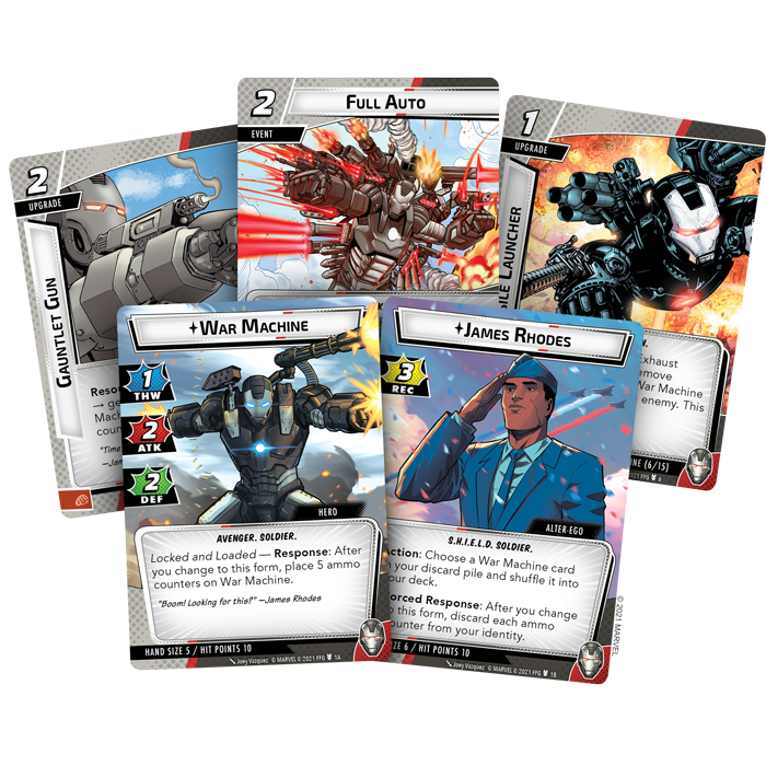 Fantasy Flight Games Marvel Champions LCG Warmachine Hero Pack