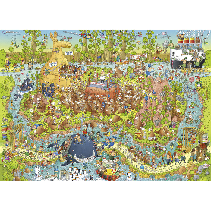 Heye Puzzles 1000 pcs - Funky Zoo: Australian Habitat (Degano)