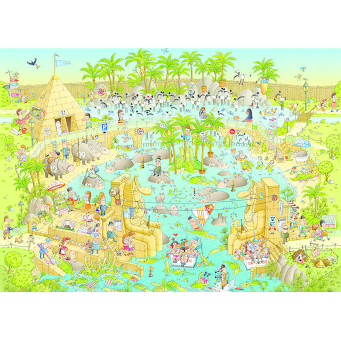 Heye Puzzles 1000 pcs - Funky Zoo: Nile Habitat (Degano)