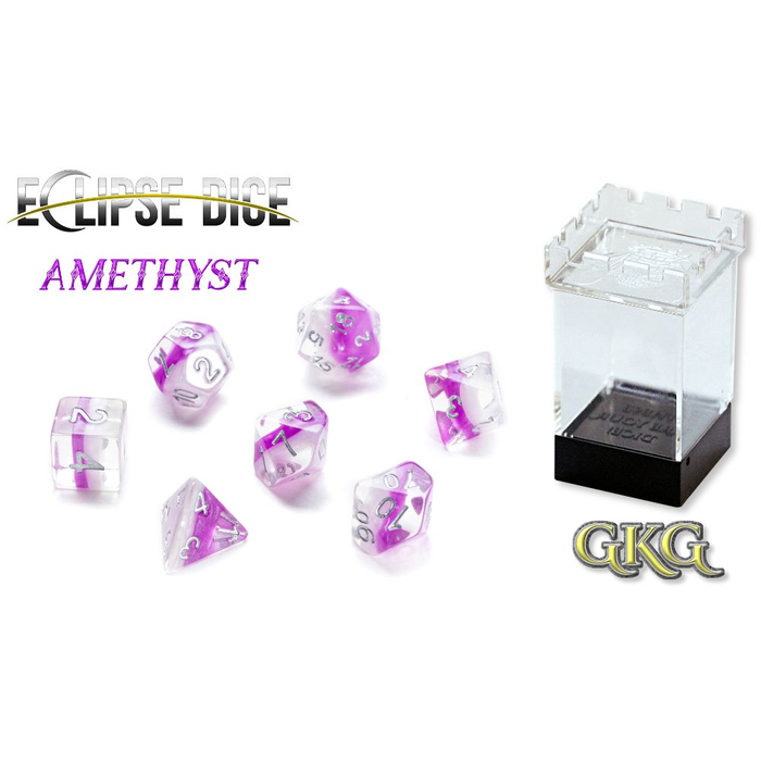 Gate Keeper Games 7-Piece RPG Dice Set: Eclipse (Assorted Colours)