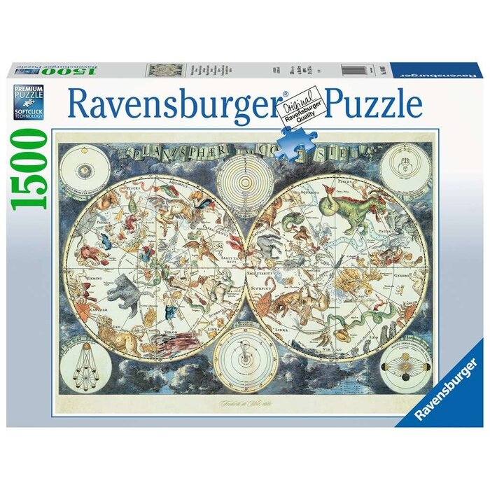 Ravensburger 1500 pcs - World Map of Fantastic Beasts